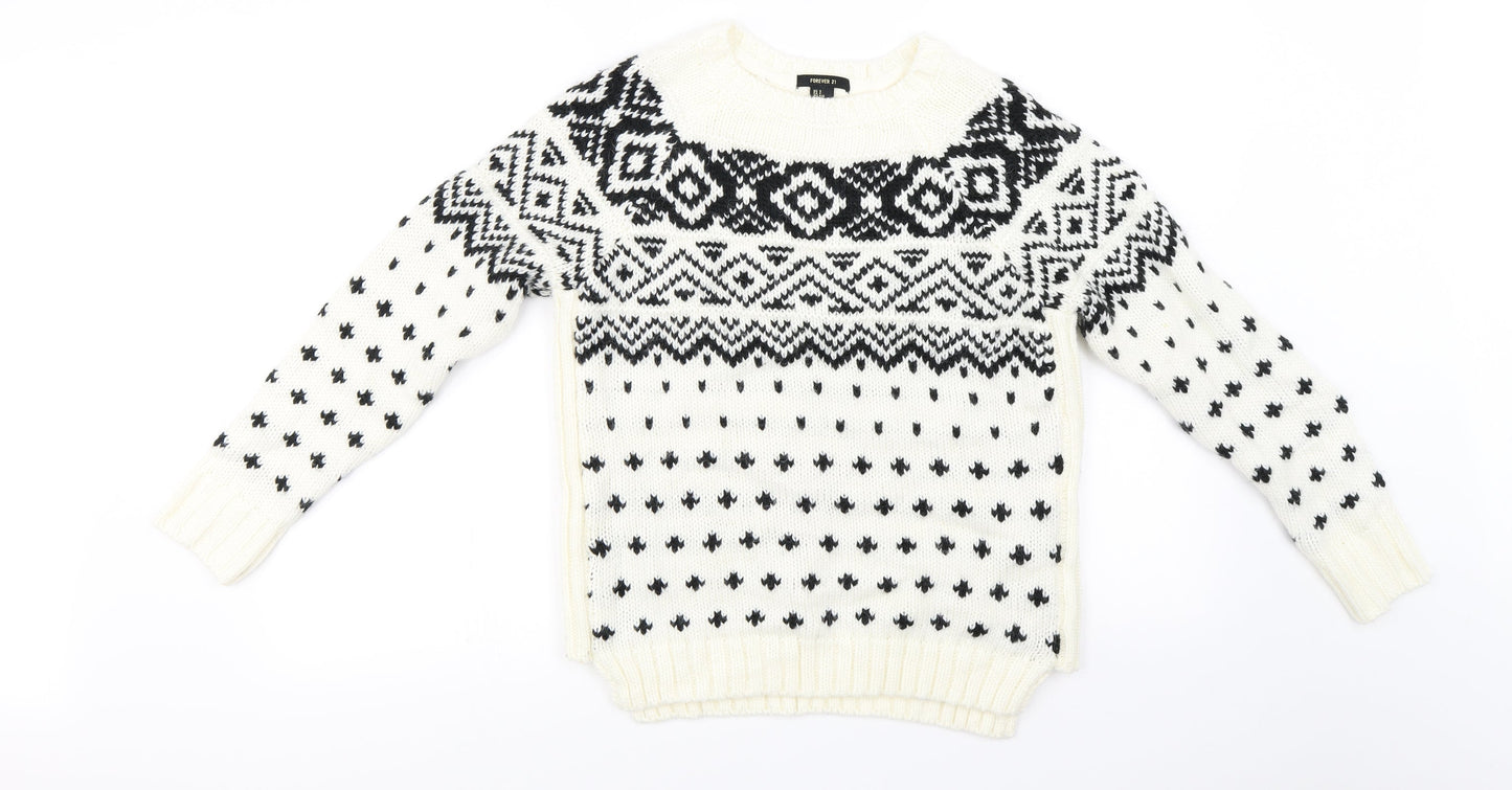 FOREVER 21  Womens Ivory   Pullover Jumper Size S