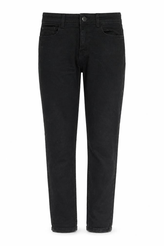 Front view of Next girls’ black denim skinny jeans, size 12, years