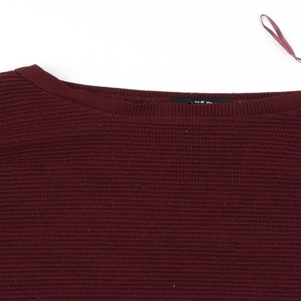New Look Womens Purple  Knit Pullover Jumper Size 12
