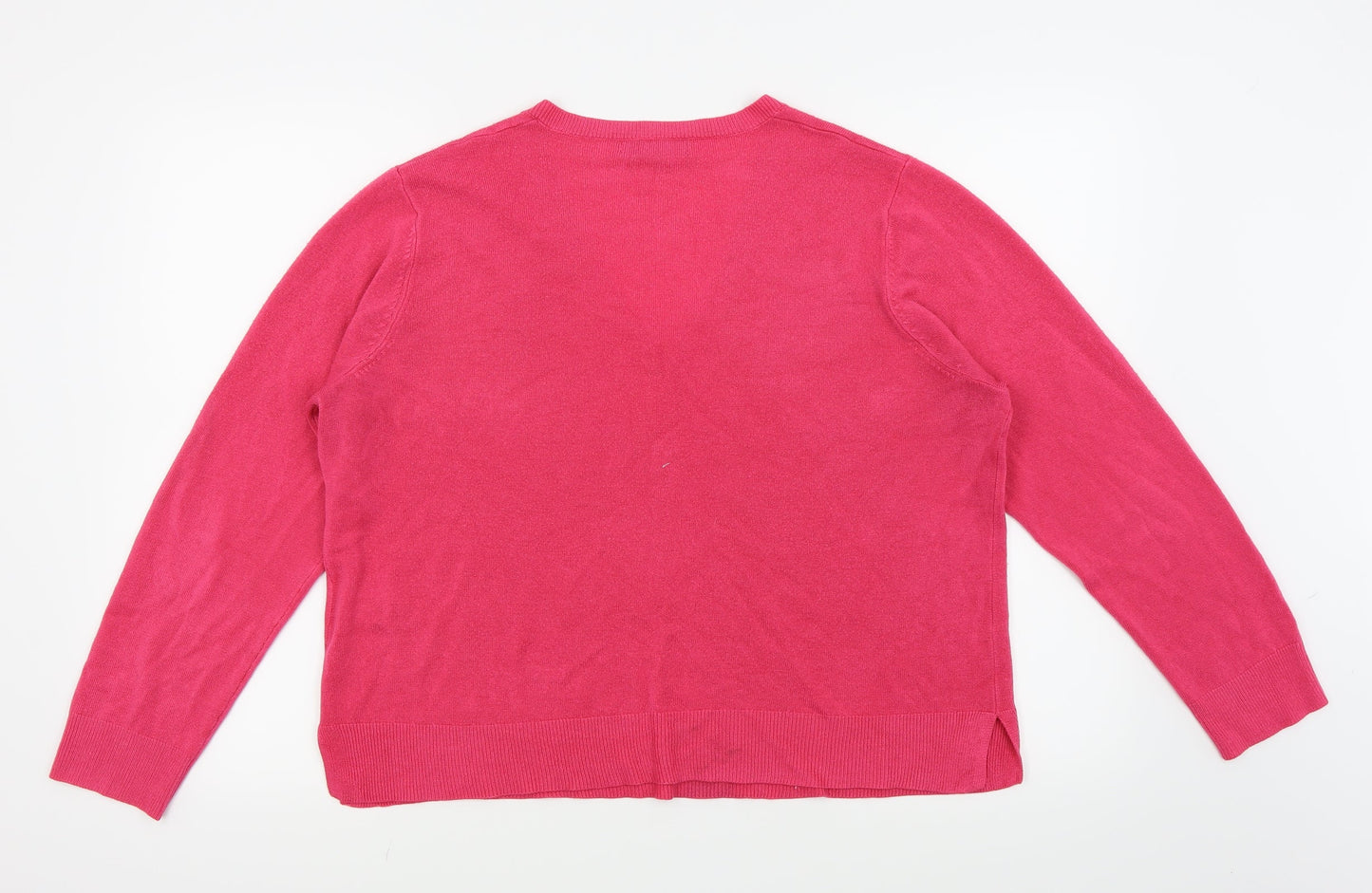 M&s Womens Pink   Pullover Sweatshirt Size 20