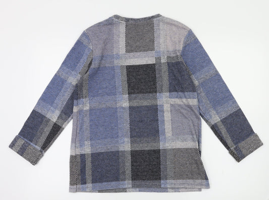 M&S Womens Black Check  Basic T-Shirt Size 10