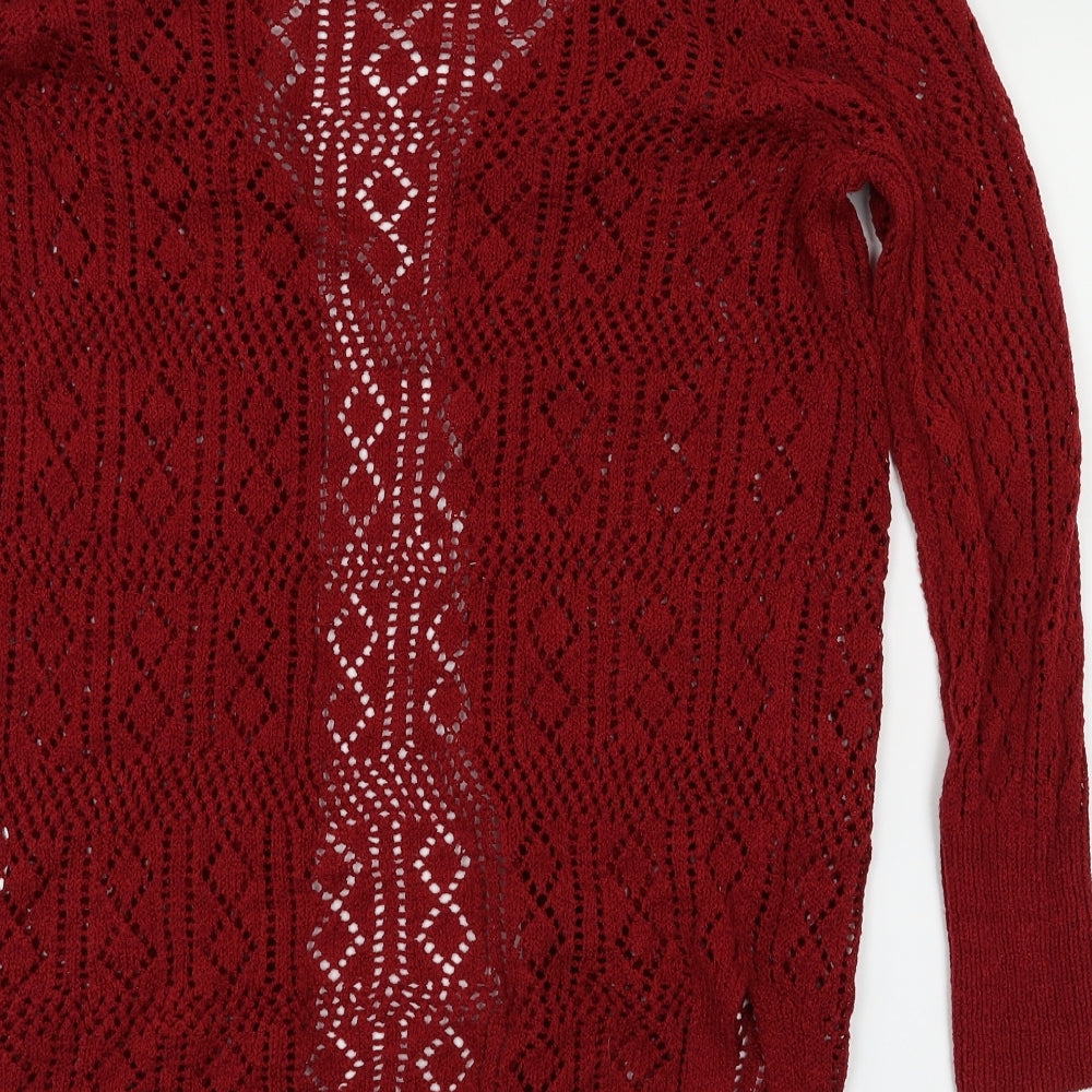 Peacocks Womens Red   Cardigan Jumper Size 8
