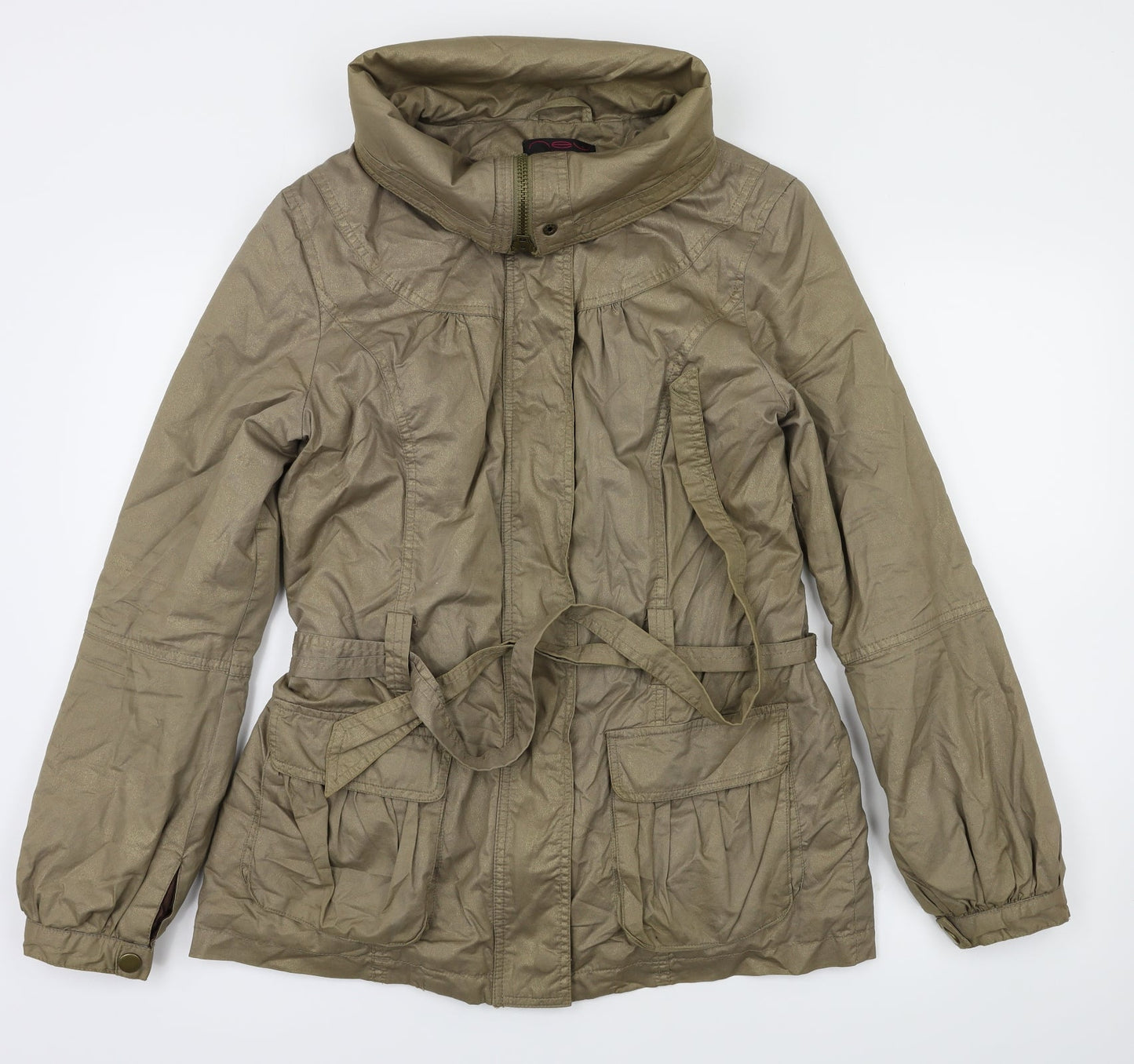 New Look  Womens Gold   Jacket Coat Size 10