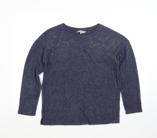 nut meg Womens Blue  Fleece Pullover Jumper Size 8