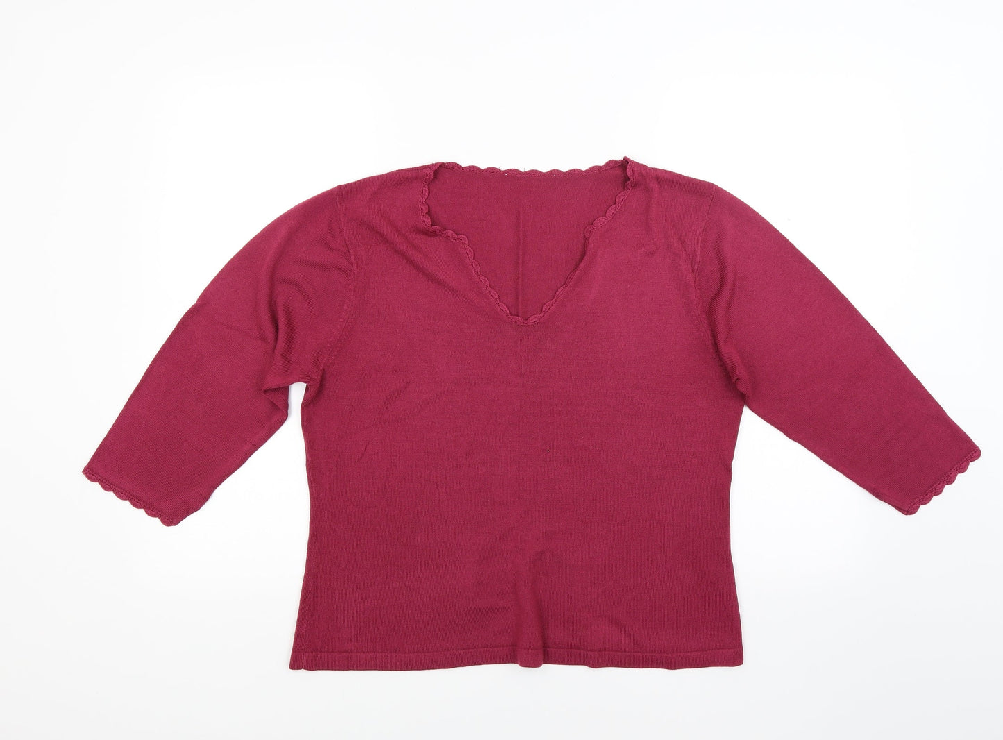 BHS Womens Red  Knit Pullover Jumper Size 16