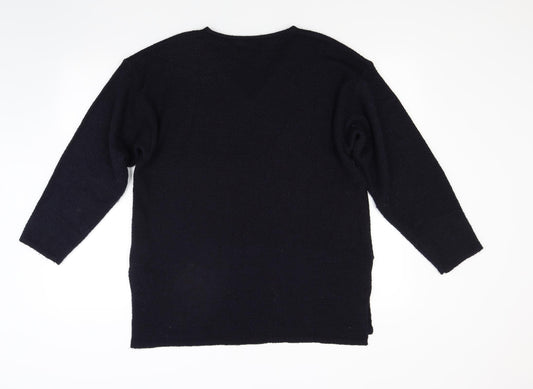 Lana Womens Blue  Knit Pullover Jumper Size L