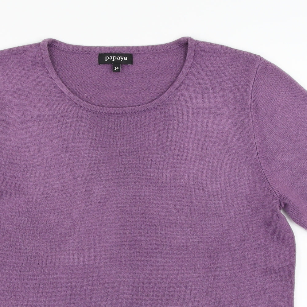Papaya Womens Purple   Pullover Jumper Size 14