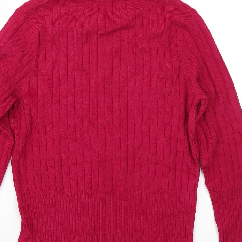 Marks and Spencer Womens Pink  Rayon Pullover Jumper Size 12