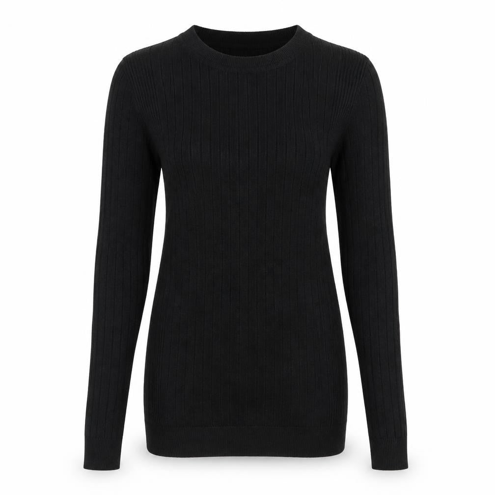 Front view of New Look women’s black jumper, size UK 10