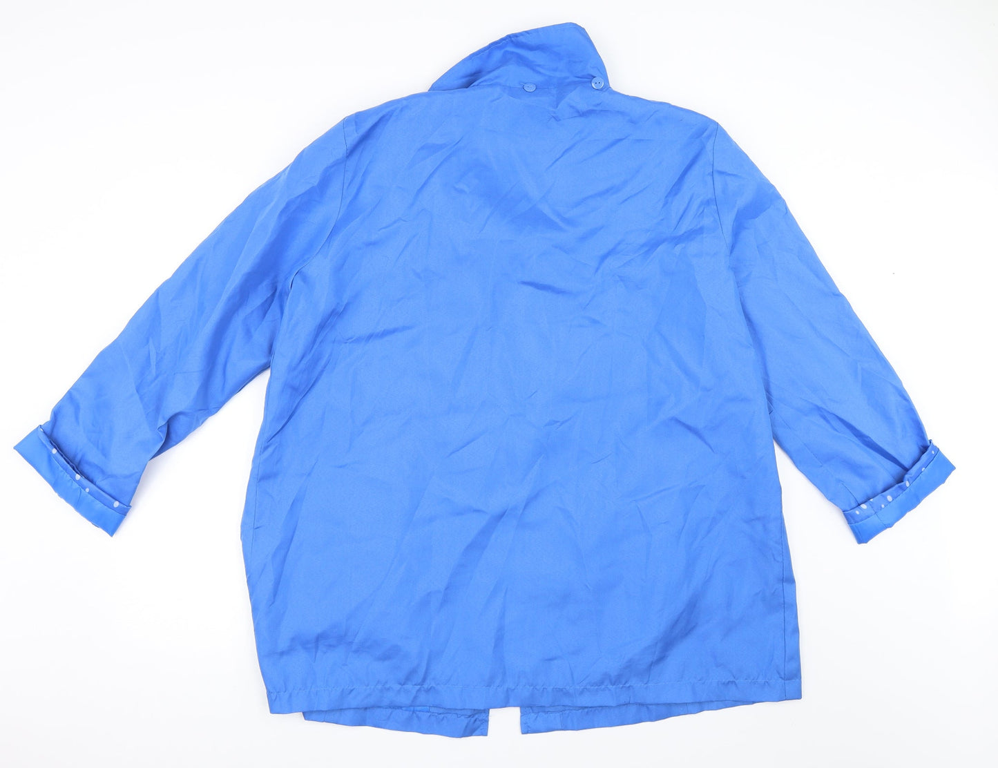 Anne De Lancay Womens Blue   Jacket Coat Size L