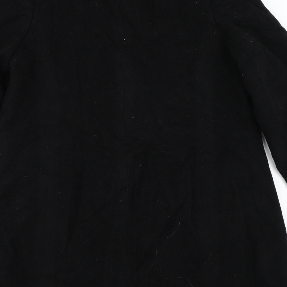 BHS Womens Black   Overcoat Coat Size 14