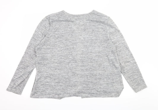 Atmosphere Womens Grey  Knit Cardigan Jumper Size 14