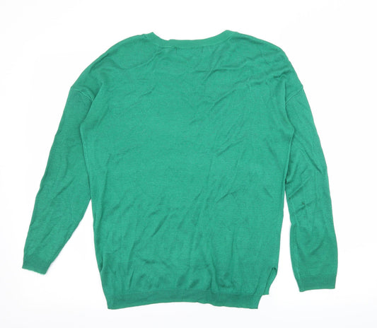 Marks and Spencer Womens Green  Knit Pullover Jumper Size S