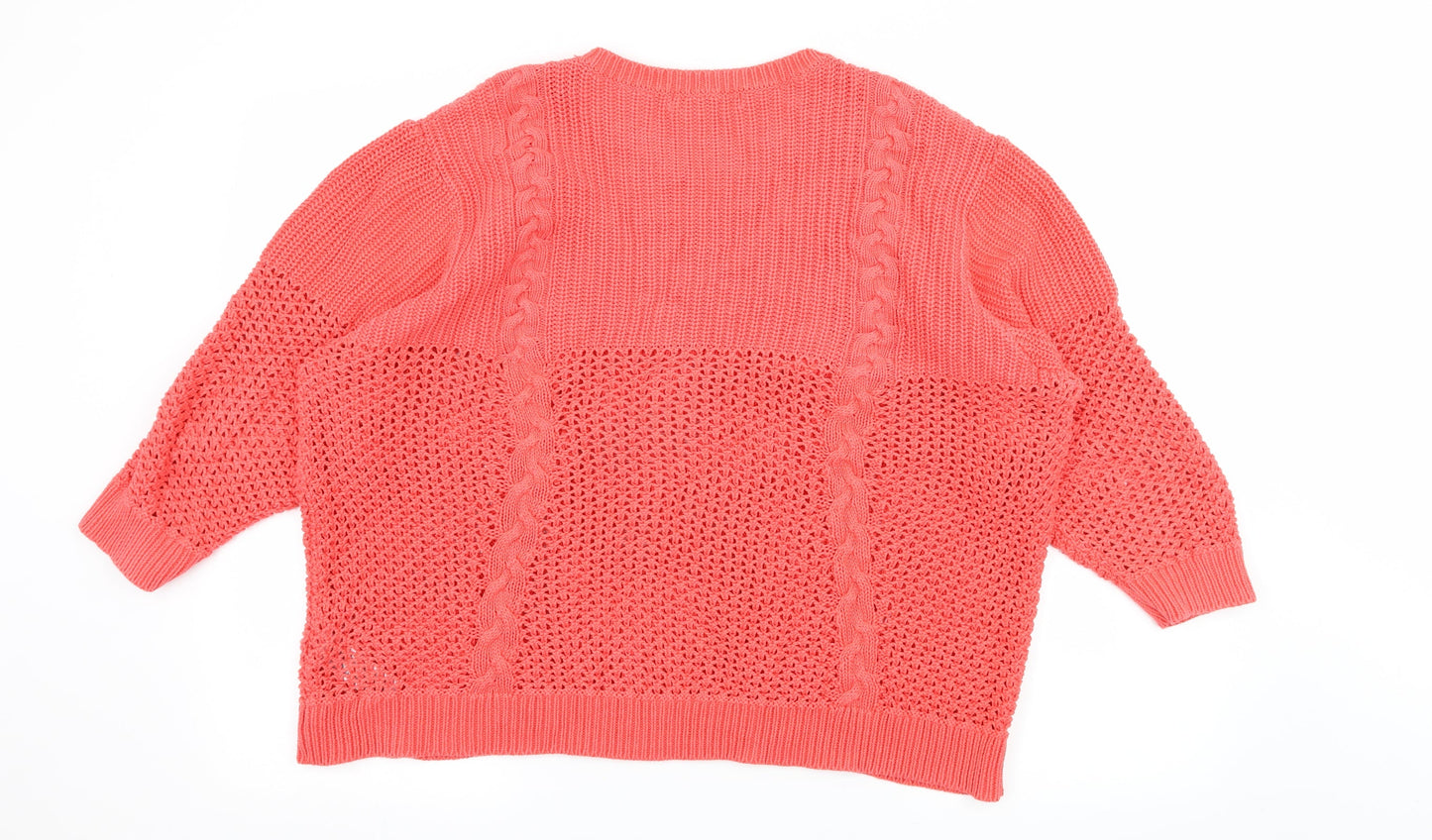 Marks and Spencer Womens Orange  Knit Pullover Jumper Size 20