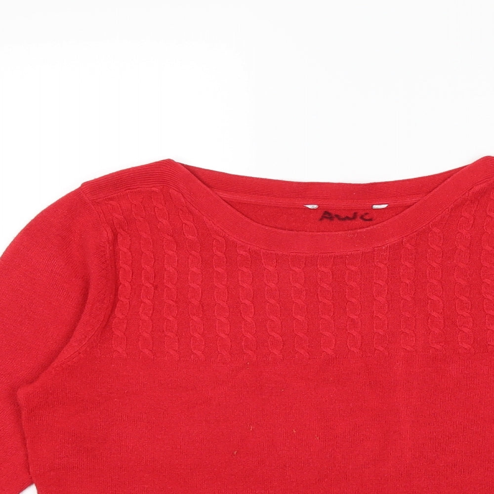 BHS Womens Red  Knit Pullover Jumper Size 10