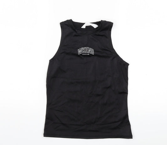 H&M Girls Black   Basic Tank Size 13 Years