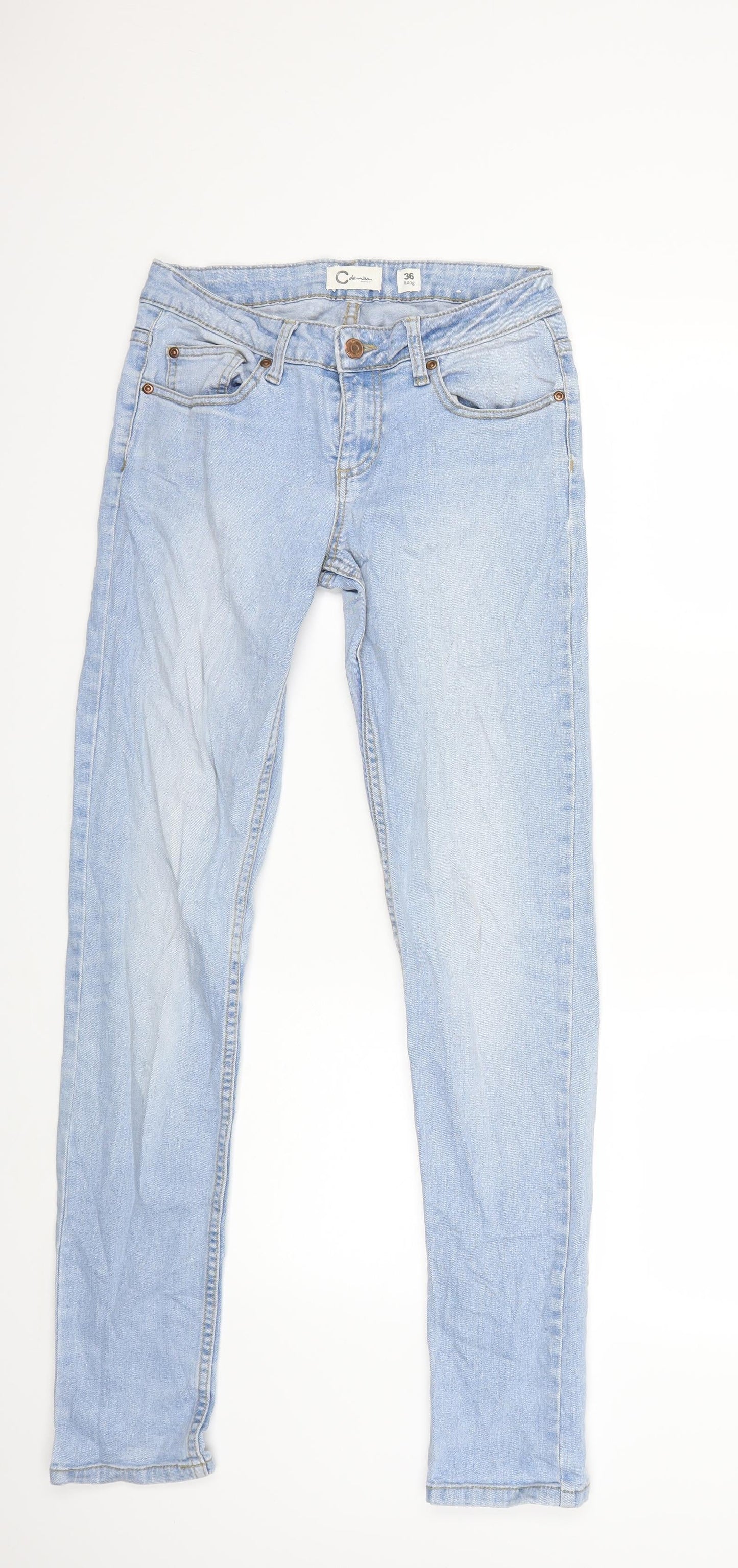 C Denim Womens Blue  Denim Skinny Jeans Size 8 L30 in