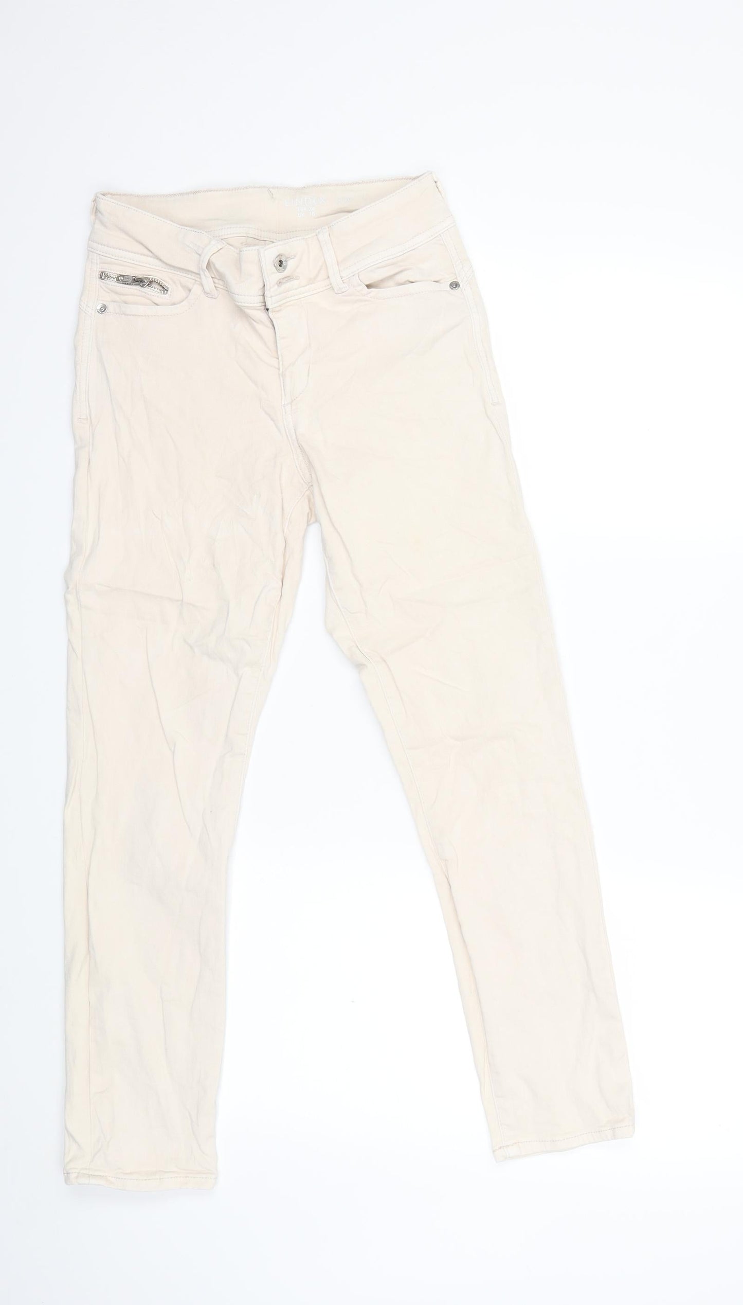 Lindex Womens Beige  Denim Skinny Jeans Size 10 L25 in