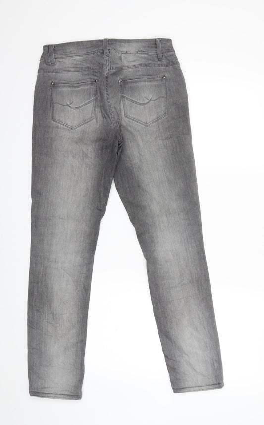 Preworn Womens Grey  Denim Skinny Jeans Size 30 in L29 in