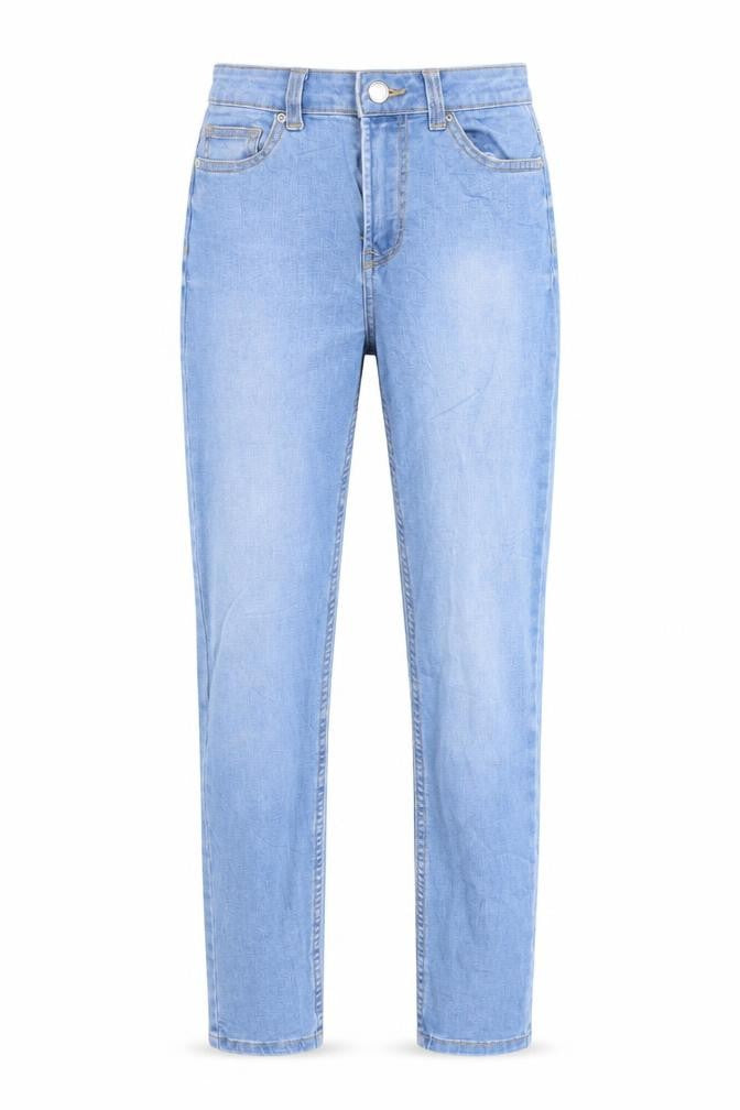 Front view of Bonprix women’s blue denim skinny jeans, size UK 6, 27-inch leg