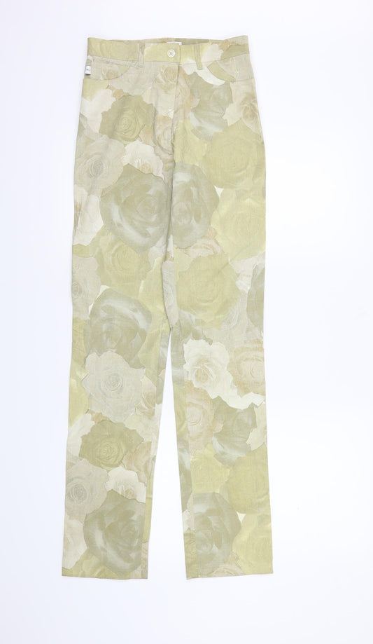Riflessi Womens Brown Floral  Trousers  Size 12 L31 in