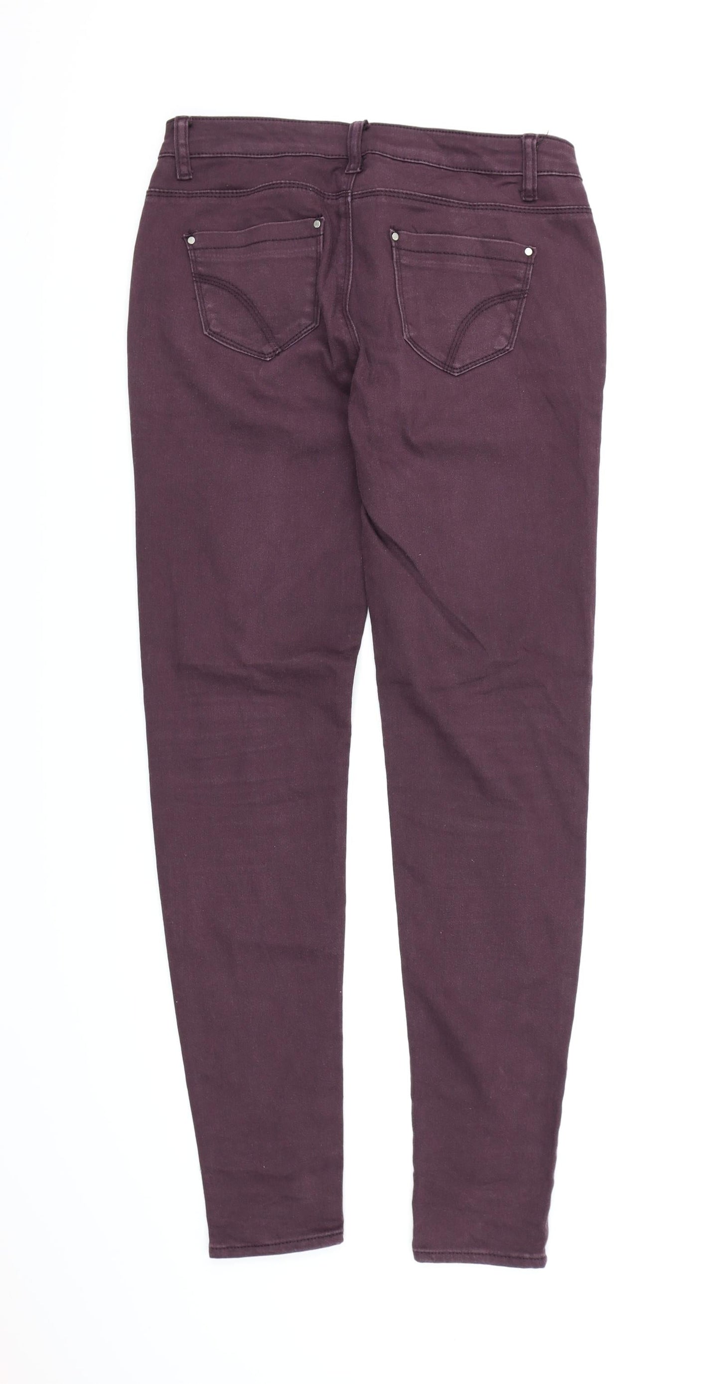 Denim co Womens Purple  Denim Jegging Jeans Size 12 L30 in