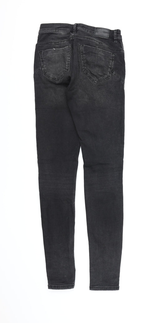 Bershka Womens Black  Denim Skinny Jeans Size 8 L28 in