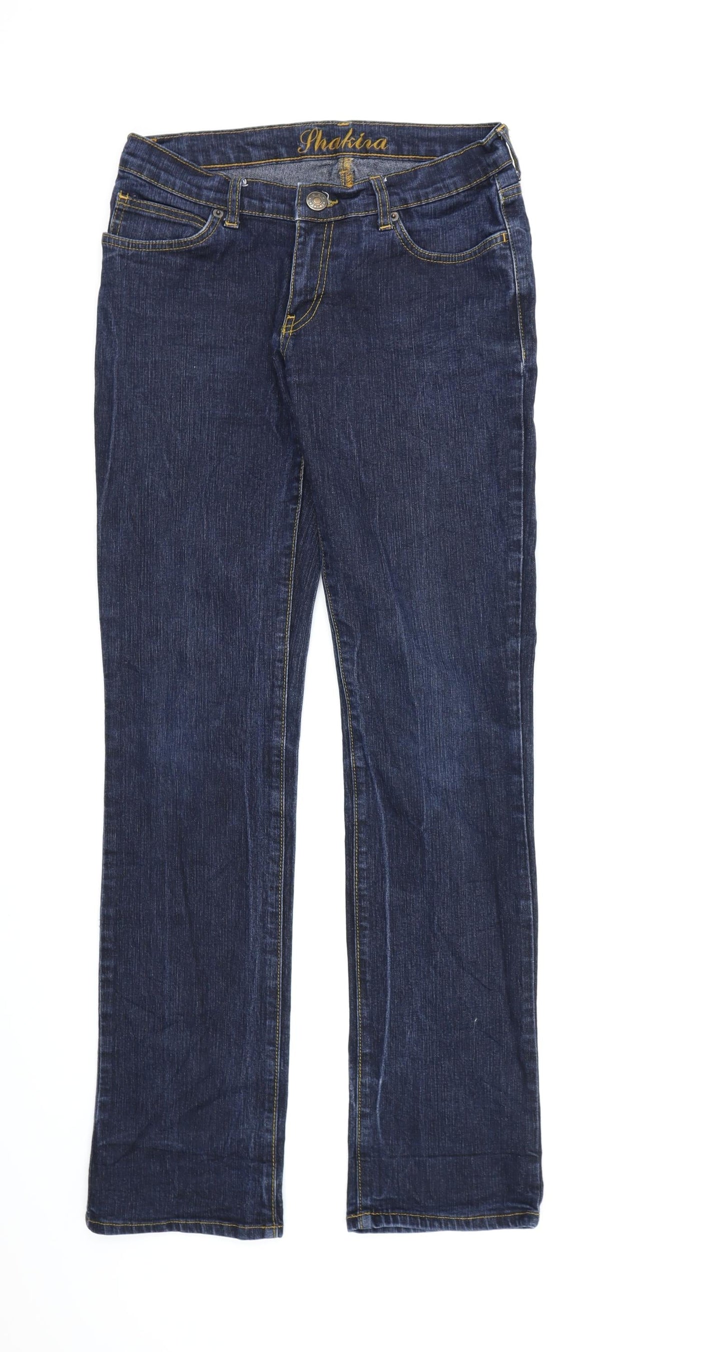 Shakira Womens Blue  Denim Straight Jeans  L32 in