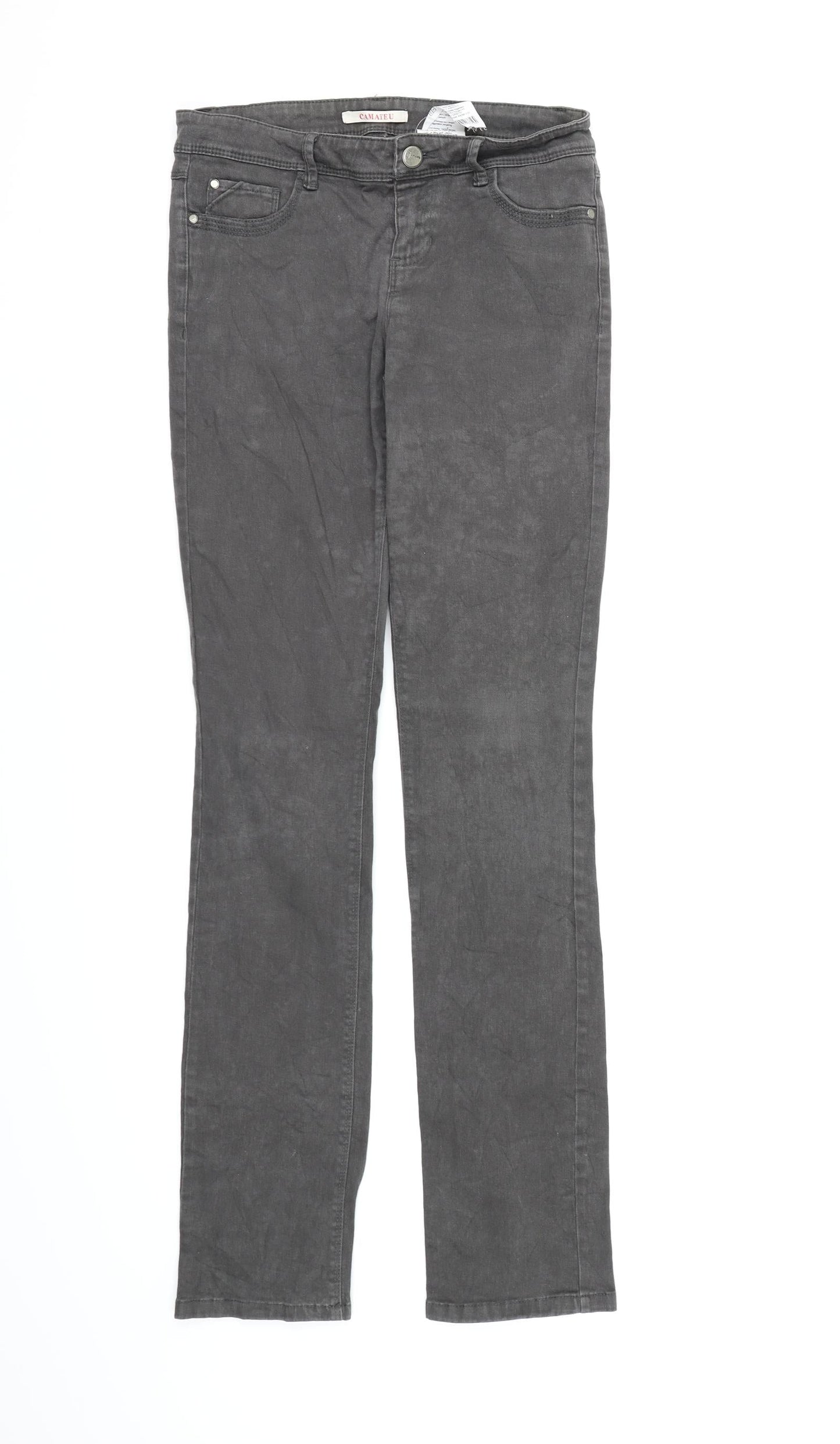 Camieu Womens Grey  Denim Skinny Jeans Size 8 L31 in
