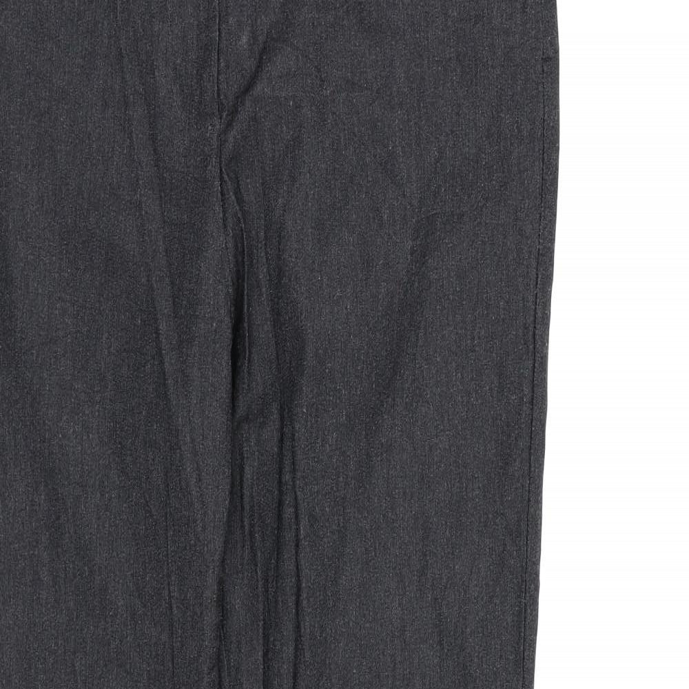 H&M Womens Grey  Rayon Dress Pants Trousers Size 16 L28 in