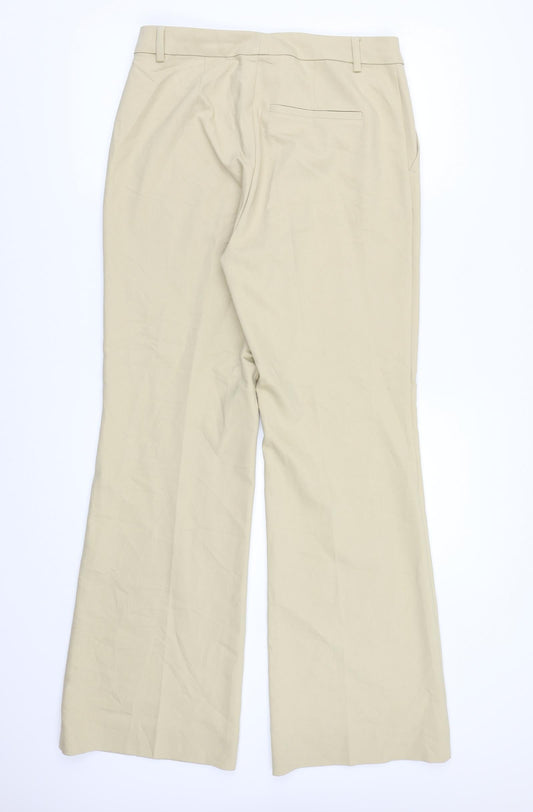 Gestuz Womens Beige  Rayon Trousers  Size 12 L30 in