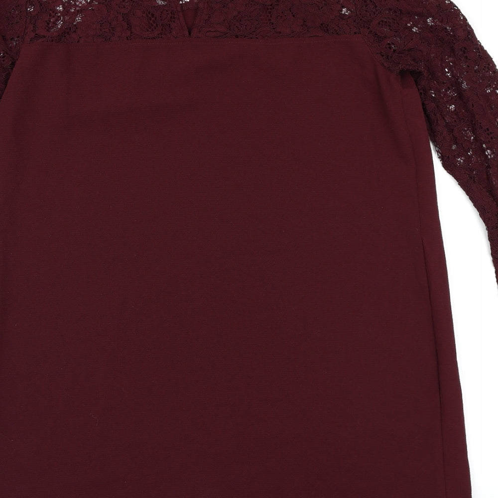 New Look Womens Purple  Lace A-Line  Size 14