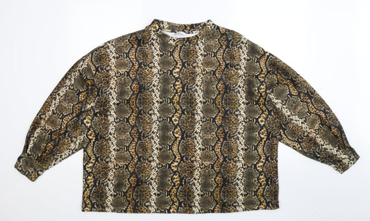 George Womens Multicoloured Animal Print  Pullover Sweatshirt Size XL