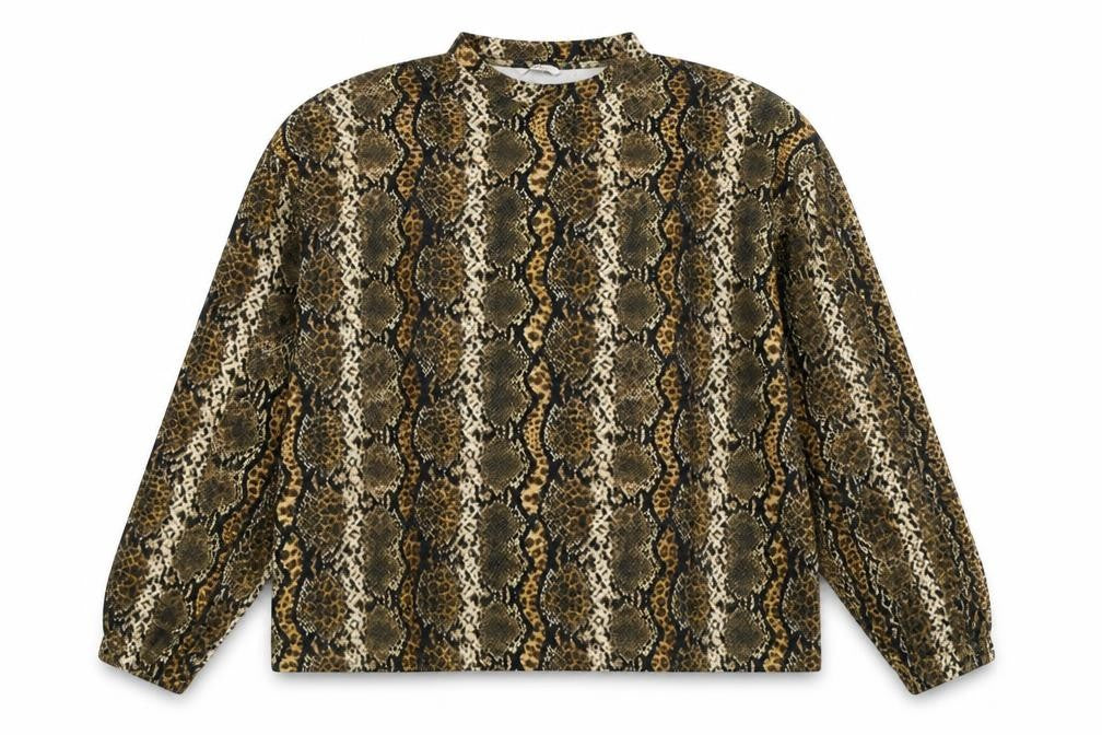 Front view of George women’s multicoloured animal print pullover sweatshirt, size XL