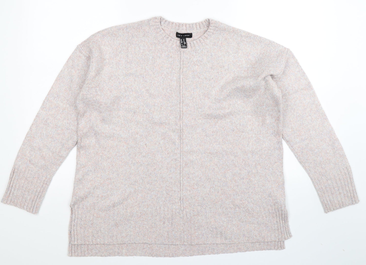 New Look Womens Grey  Knit Pullover Jumper Size M