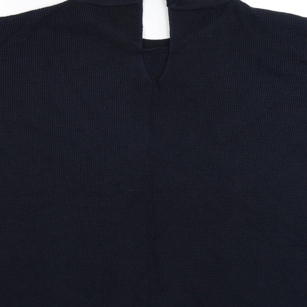 Papaya Womens Blue  Knit Pullover Jumper Size M