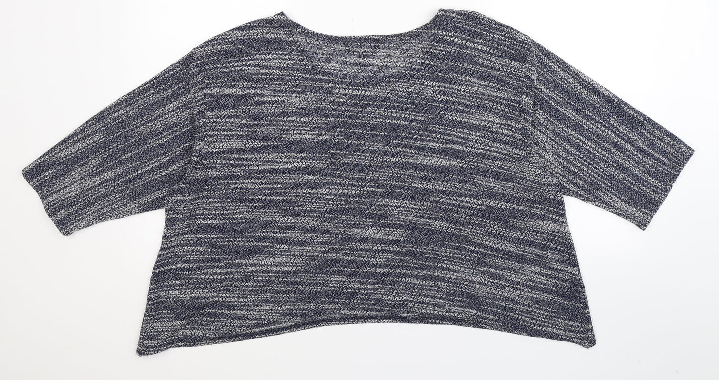 Saloos Womens Blue   Pullover Jumper Size 16  - Crop