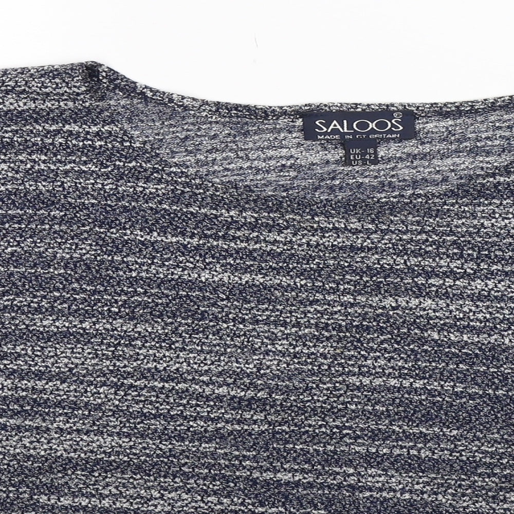 Saloos Womens Blue   Pullover Jumper Size 16  - Crop