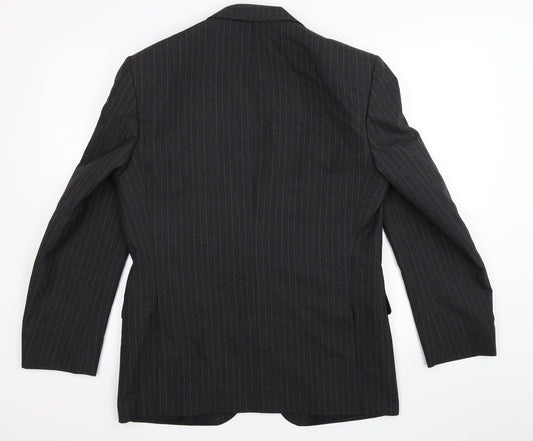 House of Fraser Mens Black Striped  Jacket Suit Jacket Size 40