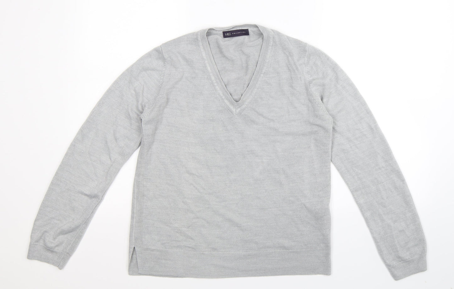 Marks and Spencer Womens Grey  Knit Pullover Jumper Size 12