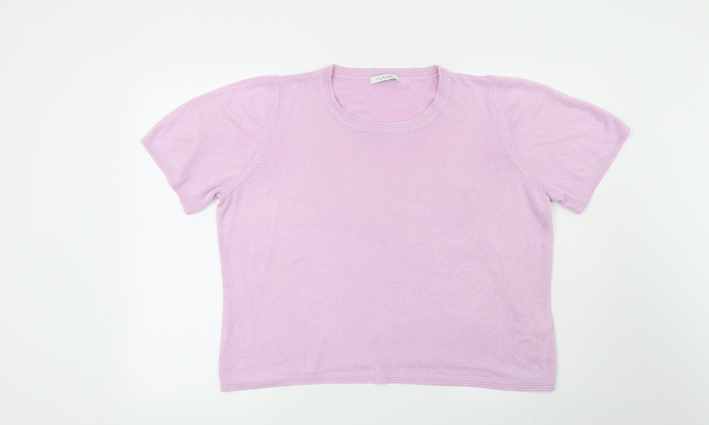 Marks and Spencer Womens Purple   Pullover Jumper Size 18