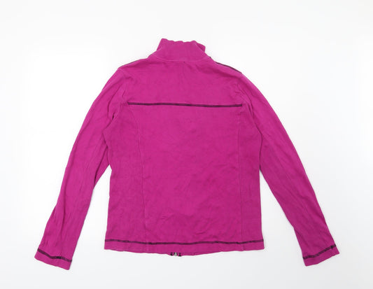 Jones New York Womens Pink   Full Zip Sweatshirt Size L