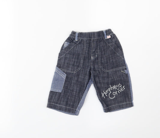 Mothercare Boys Blue   Cargo Jeans Size 3-6 Months