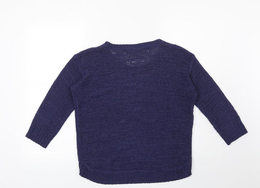 H&M Womens Blue   Pullover Jumper Size S
