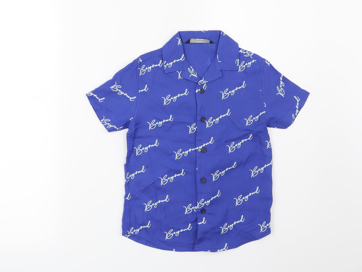 George Boys Blue   Basic Button-Up Size 4-5 Years  - Beyond