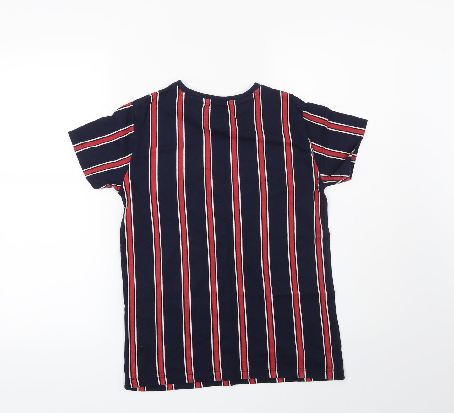 Threadboys Boys Blue Striped  Basic T-Shirt Size 11-12 Years
