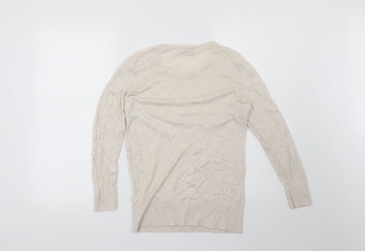H&M Womens Beige   Pullover Jumper Size M