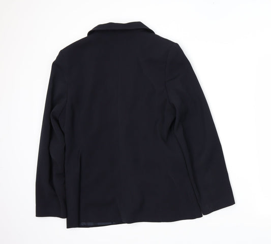 AMARANTO Womens Blue   Jacket Blazer Size 14