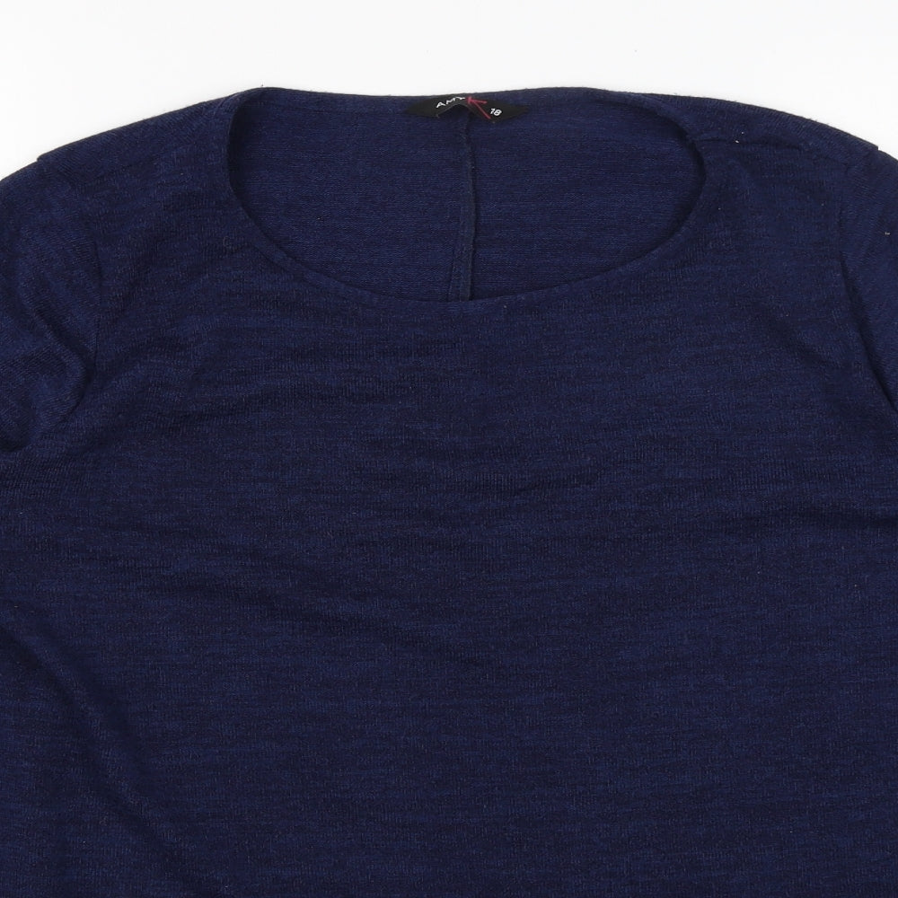 Amy K Womens Blue  Knit Pullover Jumper Size 18