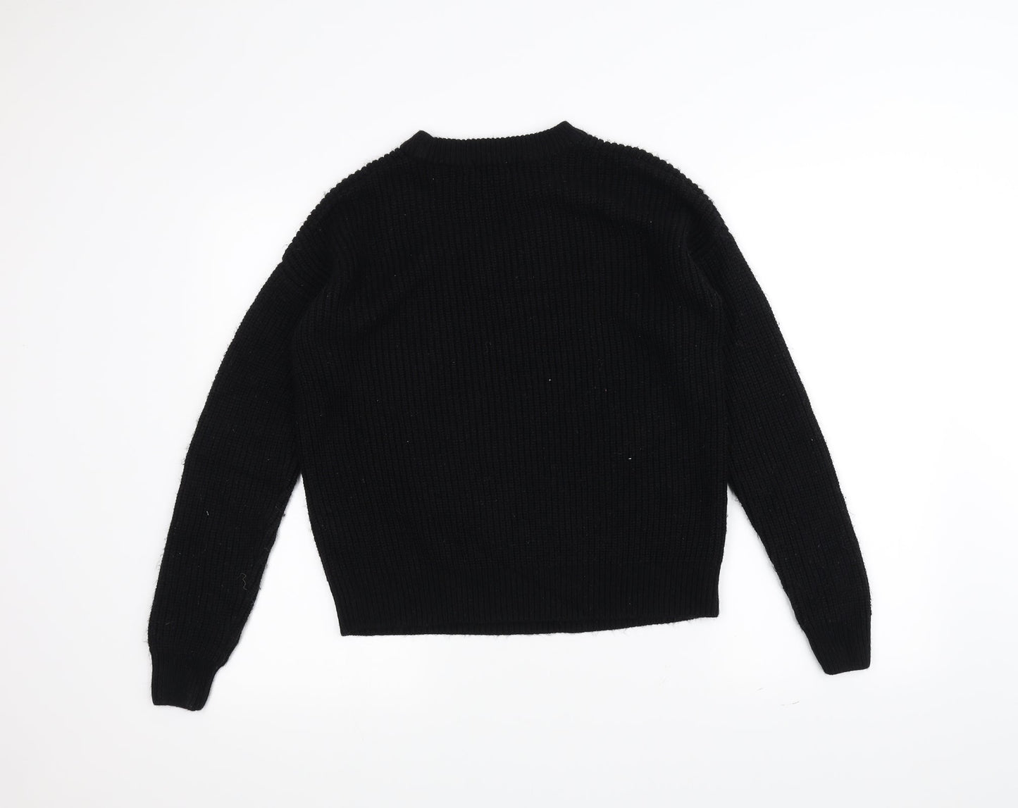 New Look Womens Black  Knit Pullover Jumper Size 8